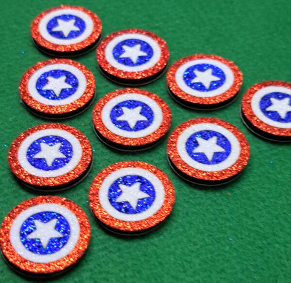 Adesivo Coleção Capitão América Escudo 10UND - Image 3