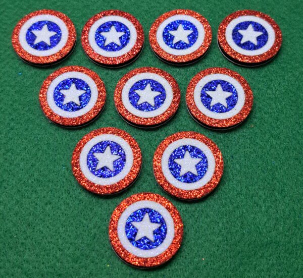Adesivo Coleção Capitão América Escudo 10UND - Image 4
