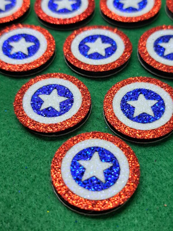 Adesivo Coleção Capitão América Escudo 10UND