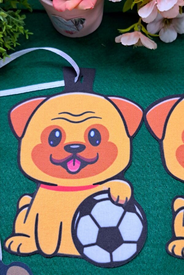 Gravata Tecido Média Cão Futebol/ Cãozinho Ossinho para escrever 10Und. (11077) - Image 6