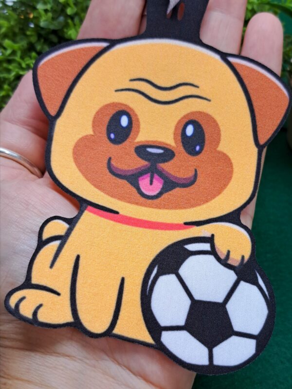 Gravata Tecido Média Cão Futebol/ Cãozinho Ossinho para escrever 10Und. (11077) - Image 3