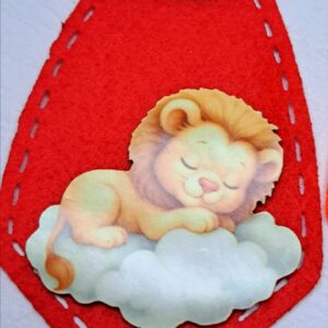 Gravata Leãzinho BABY Fofo Feltro 10und. Cores Sortidas